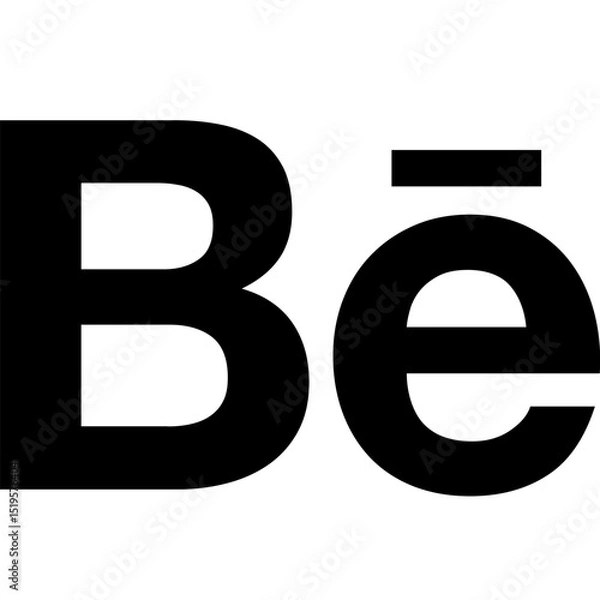 Obraz Behance Creative Portfolio Platform Icon Vector