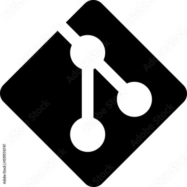 Obraz Git Version Control Branch Network Diamond Icon Vector