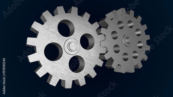 Obraz Interlocking Metal Gears