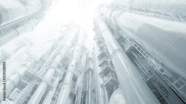 Obraz Industrial plant, pipes, and structures