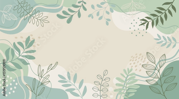 Fototapeta Spring background with beautiful. Hand drawn colourful art background design.