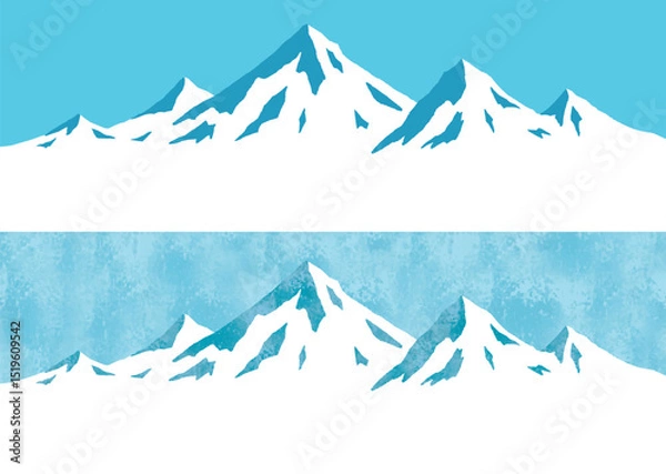 Obraz 白い雪山アルプスのイメージ