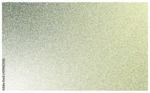 Fototapeta Iridescent Glitter noisy Gradient Background in Green and Silver