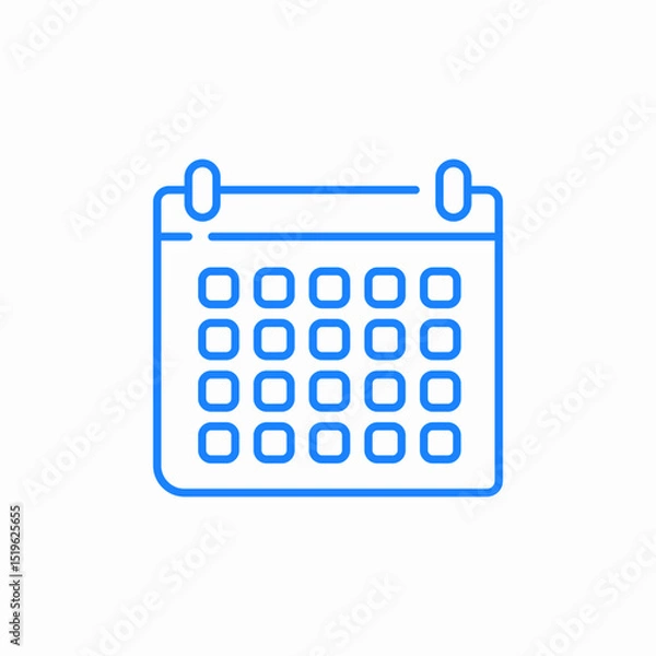 Obraz calendar month icon sign vector