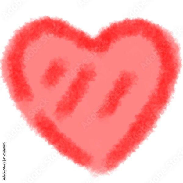 Obraz red heart isolated on white