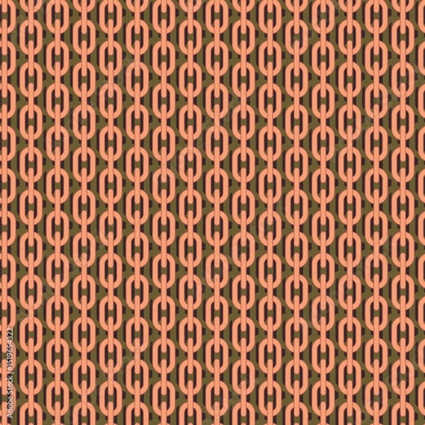 Obraz Geometric background. Chain vector seamless pattern. Retro repeat ornament wallpaper. Vintage colored fashion allover print