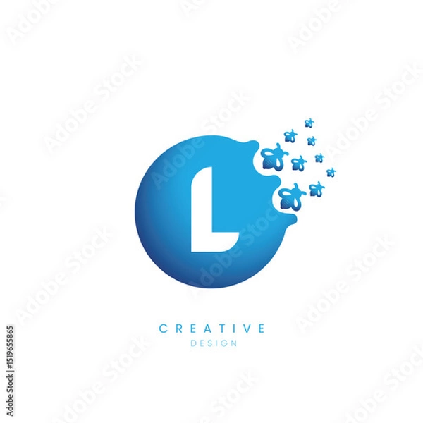 Obraz L Alphabet Vector Logo