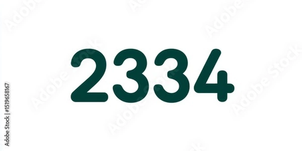 Fototapeta a minimalist badge design showing years of service with bold numerals and simple shapes