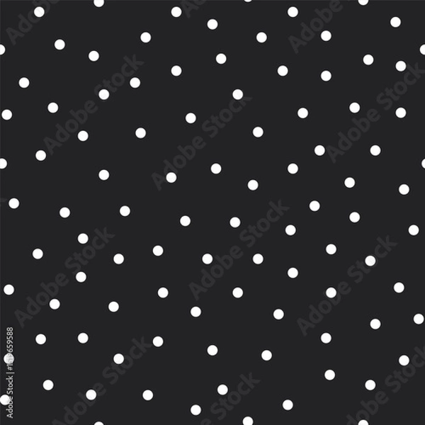 Obraz Polka dot vector background. Fashion trendy seamless pattern with circles. Retro wallpaper with dots. Abstract geometric allover print with points, for fabric, paper, textile, clothes and accessories