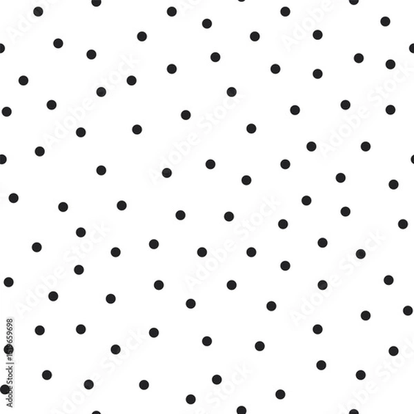 Obraz Polka dot vector background. Fashion trendy seamless pattern with circles. Retro wallpaper with dots. Abstract geometric allover print with points, for fabric, paper, textile, clothes and accessories