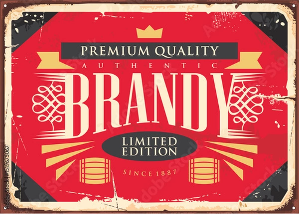 Obraz Brandy retro sign