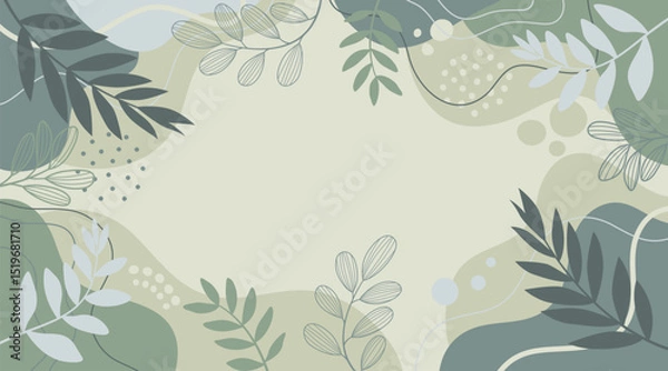 Fototapeta Spring background with beautiful. Hand drawn colourful art background design.