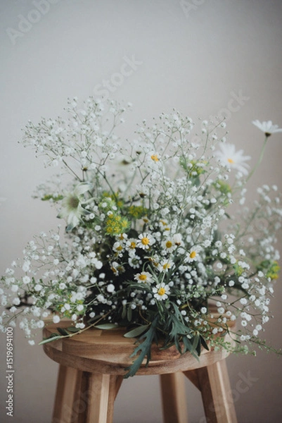 Obraz 白いフラワーアレンジ