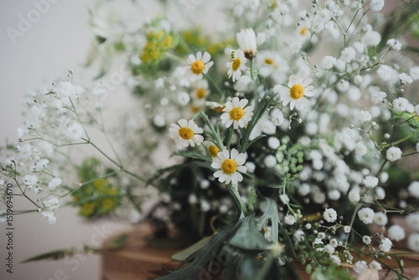 Obraz 白いフラワーアレンジ