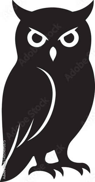 Fototapeta owl on a black vector