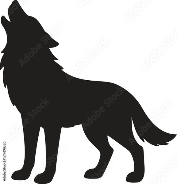 Fototapeta vector illustration of a wolf