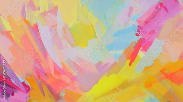 Fototapeta Abstract background art painting pastel color elegant wallpaper design Painting texture Modern artistic pattern with oil brushstroke, pallet knife paint on canvas illustration for design.