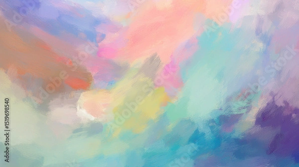 Fototapeta Abstract background art painting pastel color elegant wallpaper design Painting texture Modern artistic pattern with oil brushstroke, pallet knife paint on canvas illustration for design.