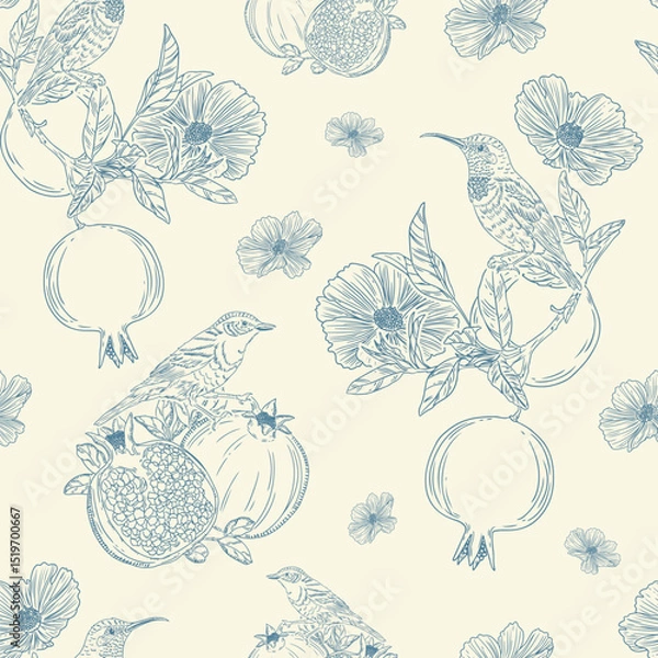 Obraz Seamless pattern Floral botanical 