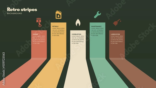 Obraz Five options or five services. Vector infographic template for presentations, websites, and the like