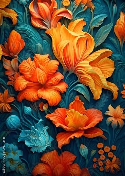 Obraz A beautiful floral pattern
