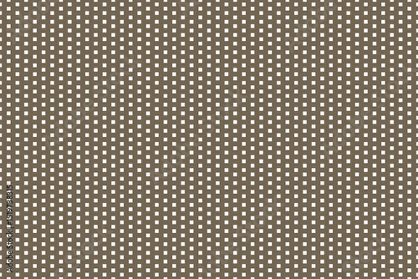 Fototapeta simple abstract white color small square pattern on mushroom color background brown woven texture