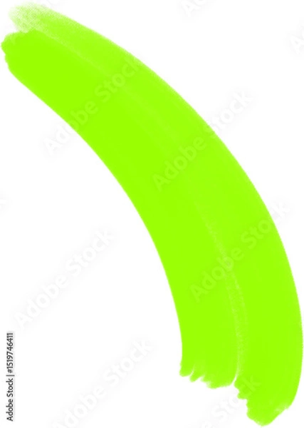 Obraz lime oil paint brush on transparent background