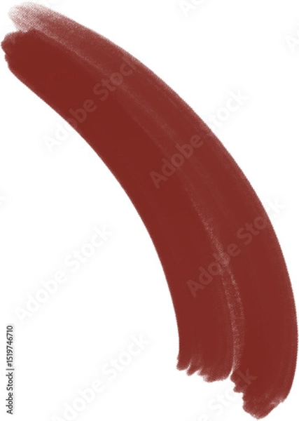 Obraz dark red oil paint brush on transparent background