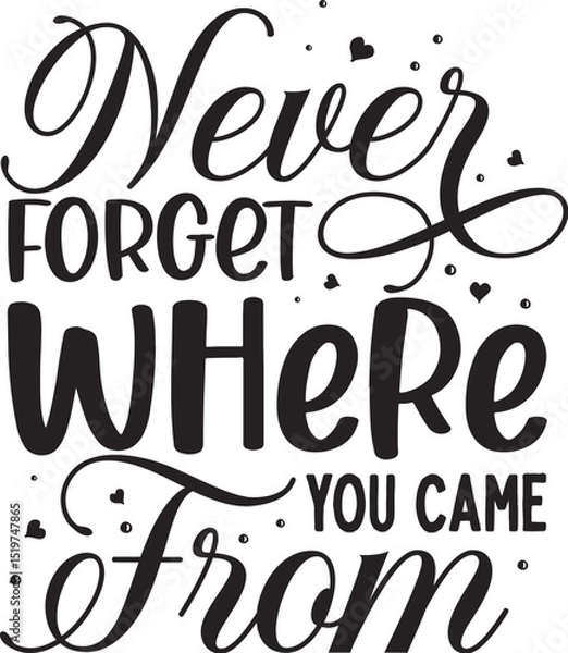 Obraz Never forget where you came from design File