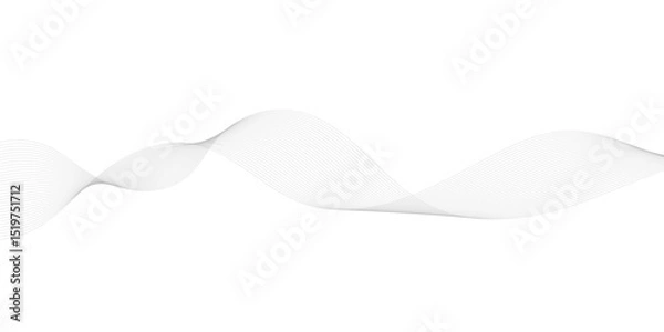 Fototapeta Abstract white and grey background with technology business wave lines. Abstract background with a wave curve lines. Frequency sound wave line and technology concept background.	