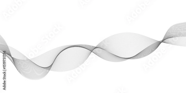 Obraz Abstract white and grey background with technology business wave lines. Abstract background with a wave curve lines. Frequency sound wave line and technology concept background.	