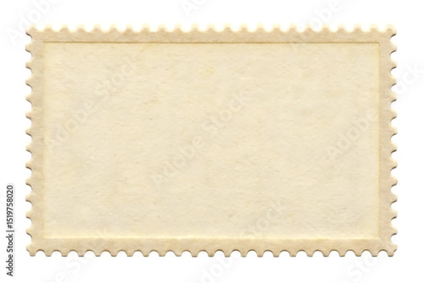 Fototapeta  blank postage stamp clean postage stamp isolated on white background