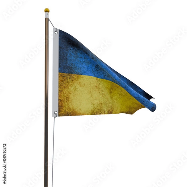 Obraz Ukranian Flag isolated on white background