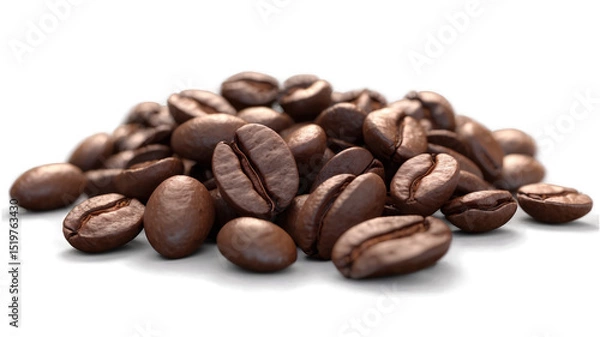 Obraz Roasted coffee beans in a pile.