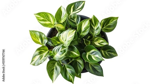 Fototapeta 明るい葉模様が魅力のフィロデンドロン・ブラジル