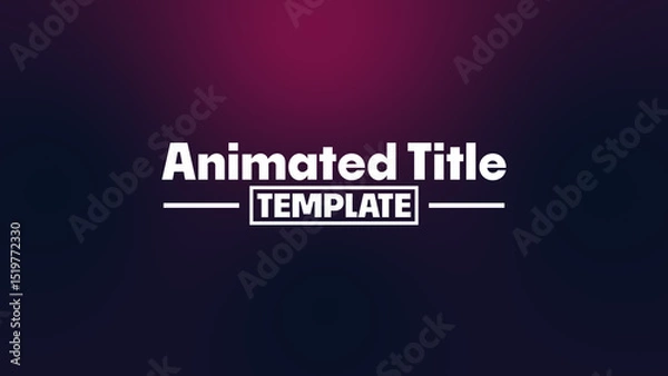 Obraz Animated Title Template