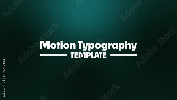 Obraz Motion Typography Template