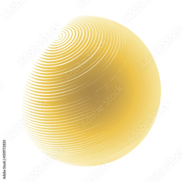 Fototapeta Contemporary set of halftone rounded 3d figures.