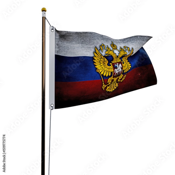 Obraz russian flag isolated on transparent background