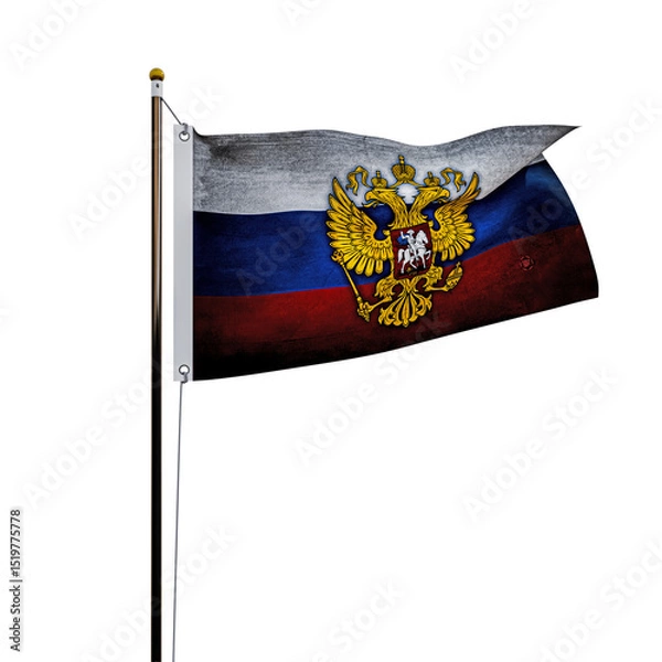Obraz russian flag isolated on transparent background