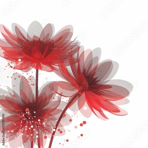 Obraz high quality Pastel Flowers image , white backgorund