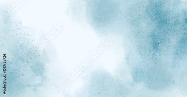 Fototapeta Abstract watercolor art background template. blue and white watercolor backdrop empty space for text, banner, presentation or product display graphic design