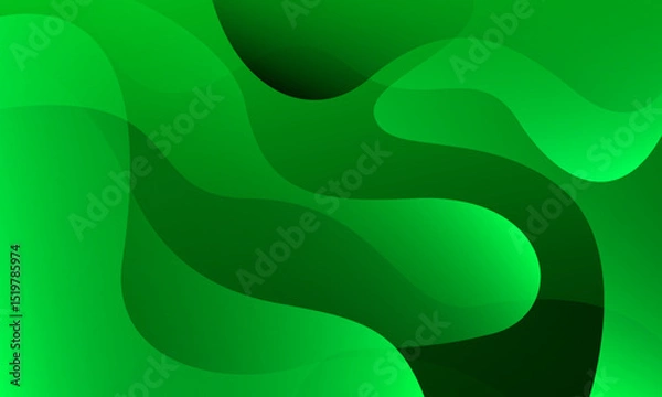 Fototapeta Abstract green background with waves. Eps10 vector