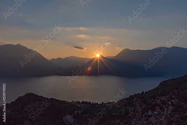 Obraz sunset over the lake
