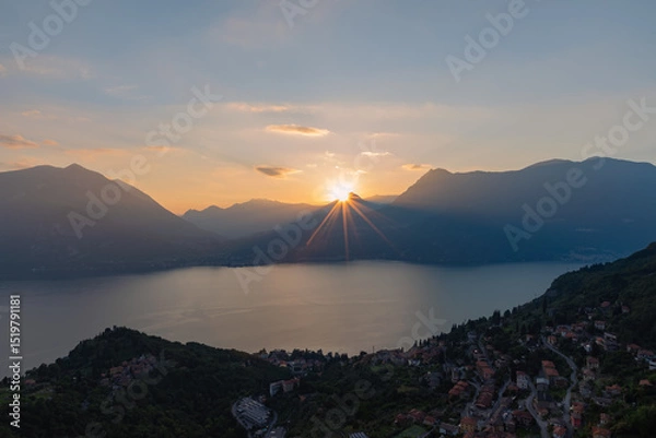 Obraz sunset in the mountains