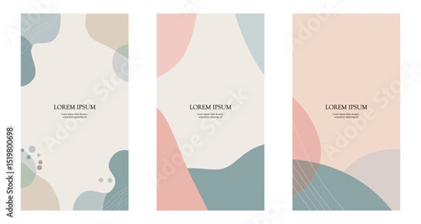 Obraz 抽象的な背景デザイン3種セット（ベクター素材）

