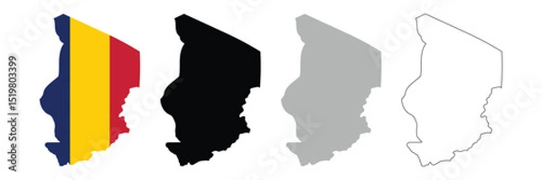 Obraz Chad map vector illustration on white background