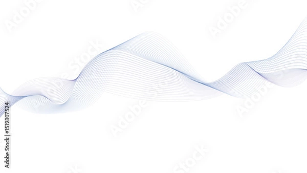 Obraz Colorful Abstract Wave Line Background. Blue and Purple Flow Design