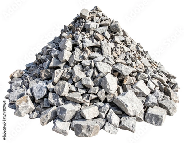 Fototapeta A pile of irregularly shaped grey stones stacked together.