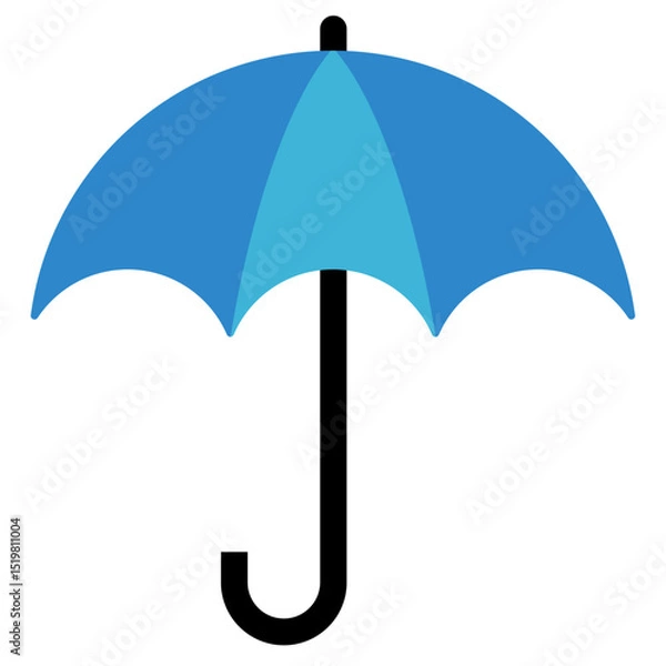 Obraz Simple Blue Umbrella Icon
